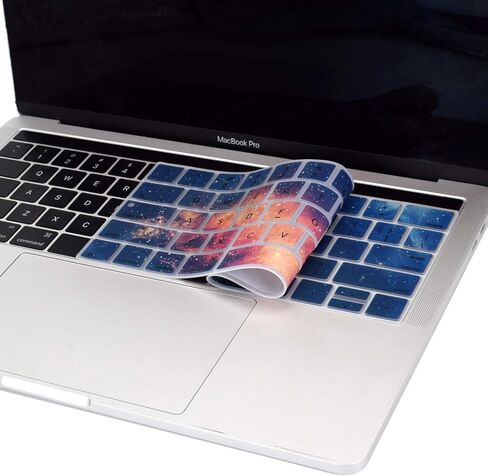 Funut Keyboard Cover for MacBook Pro Keyboard Cover with Touch Bar 13 and 15 inch 2019-2016 (Model: A2159 A1989 A1990 A1706 A1707), Ultra Thin Silicone Keyboard Skin Protector Cover,Flame Cloud in Kuwait