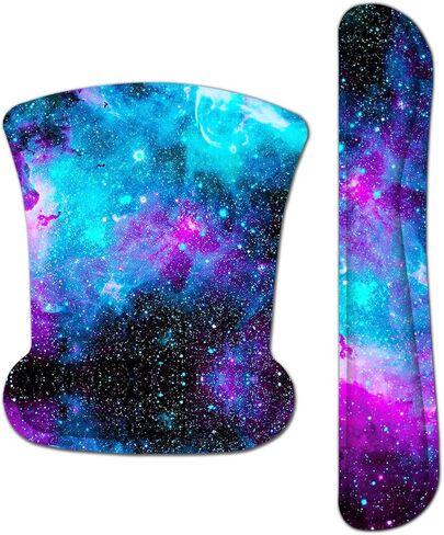 RICHEN Mouse Pad and Keyboard Wrist Rest, 3-in-1 Computer Mousepad and Coaster Set, Non-Slip Keyboard Wrist Rest and Mouse Pad Set Ergonomic Design (Gradient Brown) in Kuwait