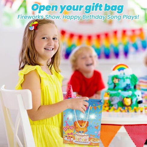 MAGICAL BAG LIGHTS & SOUND' Fireworks & Cheering' Birthday Gift Bags - Favor Bags, Music Bags for Wife, Husband, Him, Her, Women, Men & More, Birthday Bags Large Size in Saudi Arabia