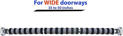 شريط سحب Garren Fitness Maximiza Plus - شريط سحب واسع للمدخل/شريط Chinup مع 3 مجموعات من حوامل الأبواب اللولبية - فقط للأبواب التي يزيد عرضها عن 35 بوصة (عرض قابل للتعديل من 35 إلى 50 بوصة) in Kuwait