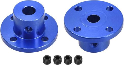 uxcell 6mm Inner Dia H15*D15 Rigid Flange Coupling Motor Guide Shaft Coupler Motor Connector 2PCS for DIY Parts in Saudi Arabia