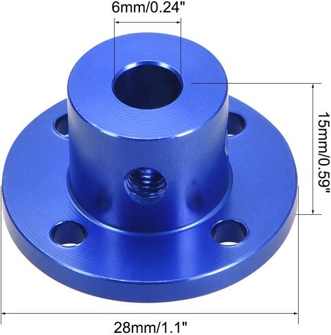 uxcell 6mm Inner Dia H15*D15 Rigid Flange Coupling Motor Guide Shaft Coupler Motor Connector 2PCS for DIY Parts in Saudi Arabia