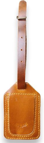 Leather Adjustable Luggage Tag (Saddle Leather) in Saudi Arabia