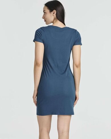 Real Essentials 3 Pack: Women's Mini Short Sleeve Ribbed Scoop Neck Casual T-Shirt Bodycon Dress in Saudi Arabia