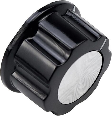 Woogim 10PCS Potentiometer Control Knob Silver Tone for Potentiometers A03-6.4mm Bakelite Knob Black 20 x 12mm (D * H) in Saudi Arabia