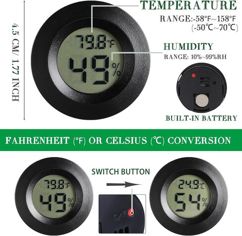 تشتمل ملحقات خزان FineCheer Leopard Gecko على نبات الزواحف الاصطناعية المعلقة ونباتات الزواحف والزواحف وأوعية الطعام والماء ومقياس الحرارة الرقمي للرطوبة لسحلية التنين وأفعى أبو بريص in Kuwait