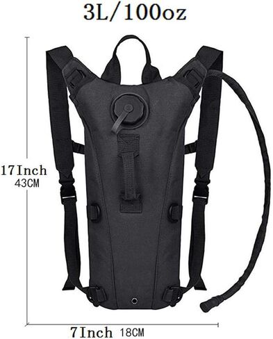 Tactical Water Hydration Pack Military 3L Water Bladder Carrier Backpack Leakproof for Running Jogging Cycling Hiking in Saudi Arabia