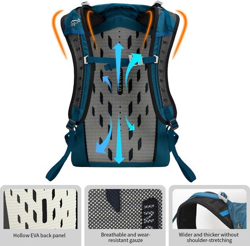 IX INOXTO Hiking Hydration Backpack with 2L/3L Water Bladder for Women and Men18L/25L Water Backpack for Hiking, Cycling, Climbing, Camping in Kuwait