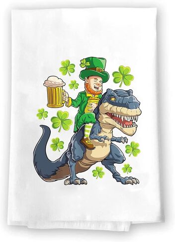 St Patricks Day Kitchen Dish Tea Towel Decoration | Decorative Bathroom Hand Decor | Holiday Shamrock Gnomes Bath Towels | Spring Winter Green Home Decor | Saint Patrick's Day Paddy's Day Paddys in Kuwait