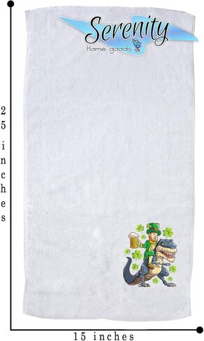 St Patricks Day Kitchen Dish Tea Towel Decoration | Decorative Bathroom Hand Decor | Holiday Shamrock Gnomes Bath Towels | Spring Winter Green Home Decor | Saint Patrick's Day Paddy's Day Paddys in Kuwait
