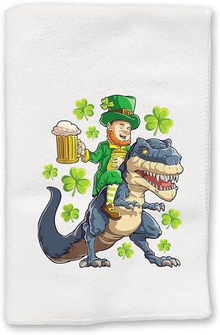 St Patricks Day Kitchen Dish Tea Towel Decoration | Decorative Bathroom Hand Decor | Holiday Shamrock Gnomes Bath Towels | Spring Winter Green Home Decor | Saint Patrick's Day Paddy's Day Paddys in Kuwait