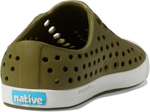 Native Shoes Kids Jefferson (طفل صغير/طفل صغير) - الجزء العلوي والبطانة من مادة EVA - ثقوب للتحكم في درجة الحرارة أخضر روكي/أبيض صدفي 4 طفل صغير M in Kuwait