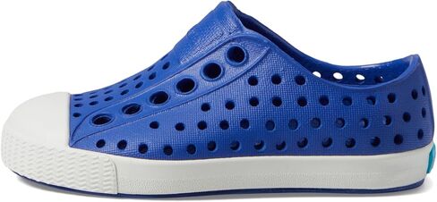 Native Shoes Kids Jefferson (Toddler/Little Kid) - EVA Upper and Lining - Perforations for Temperature Control Adventure Blue/Shell White 6 Toddler M in Saudi Arabia