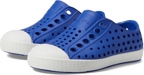 Native Shoes Kids Jefferson (Toddler/Little Kid) - EVA Upper and Lining - Perforations for Temperature Control Adventure Blue/Shell White 6 Toddler M in Saudi Arabia