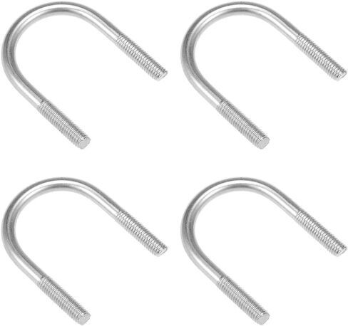 Uxcell U-Bolts 4pcs 2.4 "(61mm) العرض الداخلي 81mm الطول M6 304 الفولاذ المقاوم للصدأ U-Bolt السحابة لـ 60mm Pipe Dia in Saudi Arabia