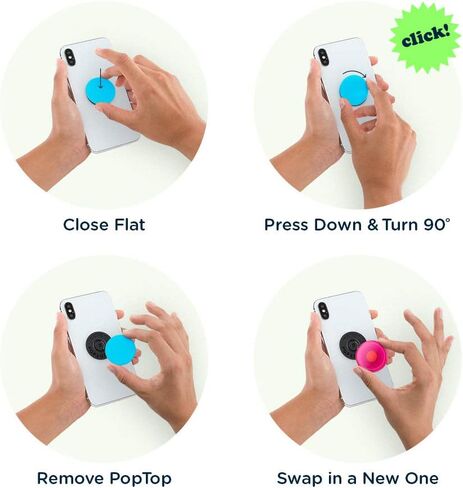 PopSockets PopGrip: قبضة قابلة للتبديل للهواتف والأجهزة اللوحية - بوكيمون - إيفي وبيكاتشو، برتقالي/أصفر in Saudi Arabia