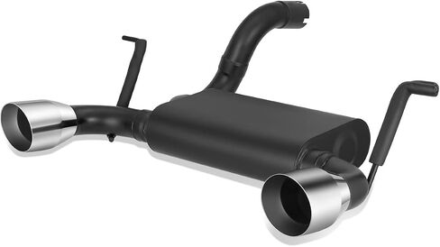 DNA MOTORING CBE-UR-016 Stainless Steel Axle Back Dual Muffler Exhaust System [Compatible with 18-22 Wrangler JL 2.0L 3.6L Engines,4" OD IN/ 2.5" OD Inlet/ 2.5" OD Outlet] in Saudi Arabia