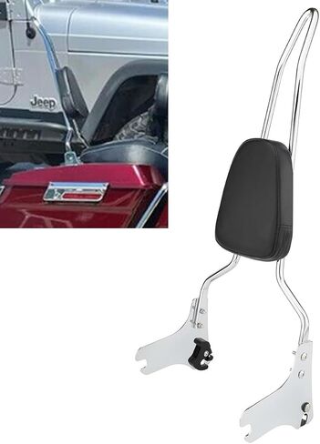 Detachable Sissy Bar Passenger Backrest Pad for Harley Touring Road King Street Glide Electra Glide Road Glide 1997-2008, Black in Saudi Arabia
