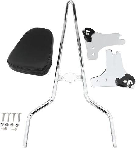 Detachable Sissy Bar Passenger Backrest Pad for Harley Touring Road King Street Glide Electra Glide Road Glide 1997-2008, Black in Saudi Arabia