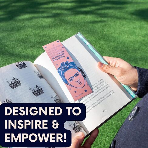 36-Pack of Frida Kahlo Paper Bookmarks. Perfect for Art Lovers, Feminists, and Culture Enthusiasts. These Colorful and Inspiring Bookmarks Feature Quotes by The Iconic Mexican Artist. in Saudi Arabia