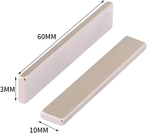 15 Pack Neodymium Bar Magnets, High Strength Rare-Earth Magnets for Crafts, DIY,Office,Fridge,and Science Education-60 x 10 x 3 mm in Kuwait
