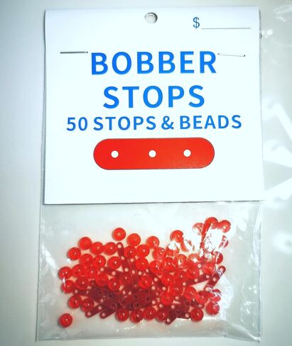 FEIYU Bobber Stops and Fishing Beads -Three Hole-50 per Pack-25 Stops and 50 Beads in Saudi Arabia