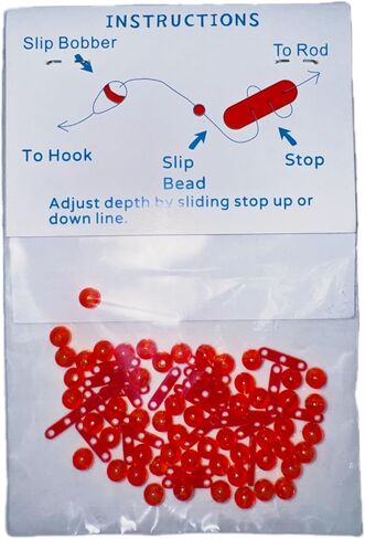 FEIYU Bobber Stops and Fishing Beads -Three Hole-50 per Pack-25 Stops and 50 Beads in Saudi Arabia