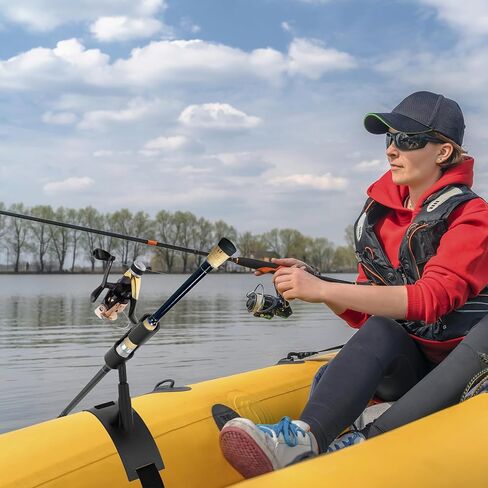 unitackcle Boat Fishing Rod Holders with Base Straps, Fishing Pole Rod Racks ,Ideal for Boats, Canoes, and Kayaks in Kuwait