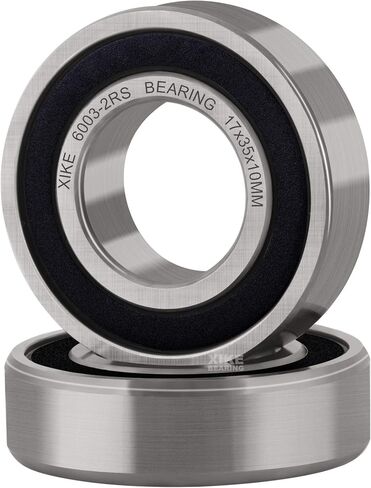 XiKe 2 قطعة 6003-2RS محامل سدادة مطاطية مزدوجة 17x35x10 مم، أداء مستقر ومشحم مسبقًا وفعالة من حيث التكلفة، محامل كروية ذات أخدود عميق. in Saudi Arabia