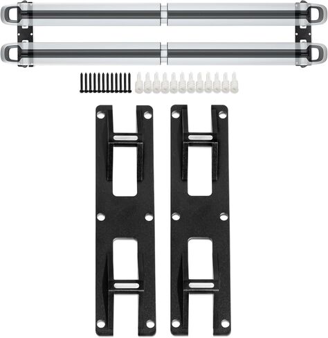 Klutchtech Cargo Crossbars Mount Plates for R1T/R1S 2022 2023 2024, Roof Rack Crossbars Wall Mount Custom Compatible with R1T/R1S Accessories 2022-2024（Black） in Saudi Arabia