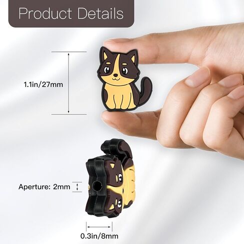 Cat Focal Beads for Pens, Silicone Focal Beads Bulk for Bead Pens Keychain Bracelet Jewelry Making (8Pcs Cats) in Saudi Arabia