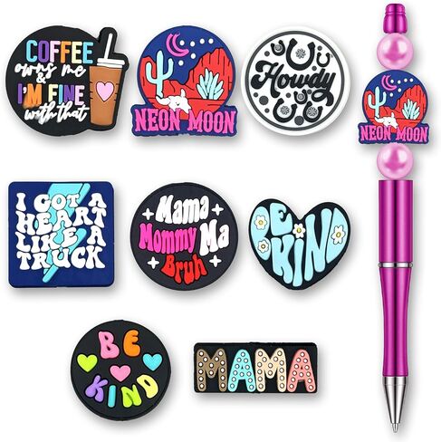Cat Focal Beads for Pens, Silicone Focal Beads Bulk for Bead Pens Keychain Bracelet Jewelry Making (8Pcs Cats) in Saudi Arabia