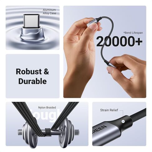 UGREEN 2 حزمة من محول الصوت USB C إلى 3.5 ملم من النوع C إلى سماعة الرأس Aux Jack Dongle 24bit/96k هرتز HiFi DAC كابل سلك متوافق مع iPhone 15 Pro Max/15 Pro/15 Plus، iPad، Galaxy S24 Ultra، Pixel 7، رمادي in Saudi Arabia