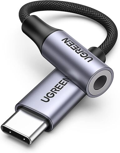 UGREEN 2 حزمة من محول الصوت USB C إلى 3.5 ملم من النوع C إلى سماعة الرأس Aux Jack Dongle 24bit/96k هرتز HiFi DAC كابل سلك متوافق مع iPhone 15 Pro Max/15 Pro/15 Plus، iPad، Galaxy S24 Ultra، Pixel 7، رمادي in Saudi Arabia