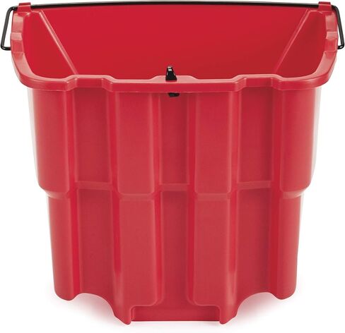 دلو مياه متسخ من منتجات ربرميد التجارية لجهاز WaveBrake 2.0 35 Qt. نظام دلو الممسحة، سعة 18 لترًا، أحمر، 14 بوصة × 9.8 بوصة × 15.2 بوصة in Kuwait
