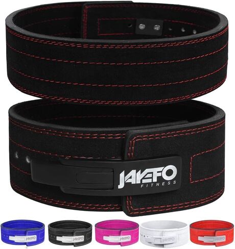 JAYEFO SPORTS LEATHER WEIGHT LIFTING LEVER BELT FOR POWERLIFTING IPF BUCKLE MEN & WOMEN STRONGMAN 10MM WORKOUT DEADLIFTS in Saudi Arabia