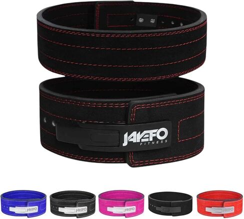 JAYEFO SPORTS LEATHER WEIGHT LIFTING LEVER BELT FOR POWERLIFTING IPF BUCKLE MEN & WOMEN STRONGMAN 10MM WORKOUT DEADLIFTS in Saudi Arabia