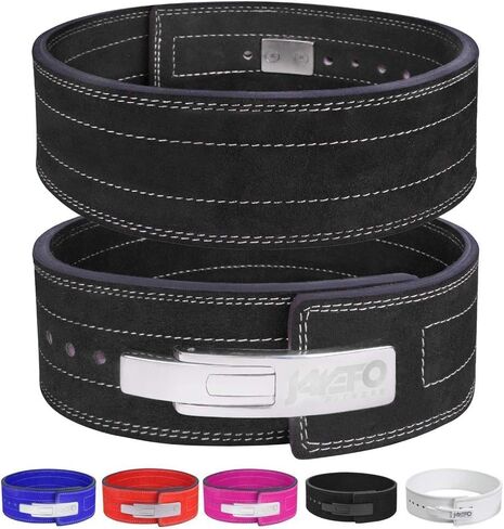 JAYEFO SPORTS LEATHER WEIGHT LIFTING LEVER BELT FOR POWERLIFTING IPF BUCKLE MEN & WOMEN STRONGMAN 10MM WORKOUT DEADLIFTS in Saudi Arabia