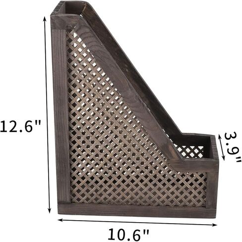 JJSQ حامل Magezine خشبي منظم مجلد الملفات مع ديكور الخيزران ديكور سطح المكتب كتاب Magezine حامل رف للمنزل والمكتب الطبيعي in Kuwait