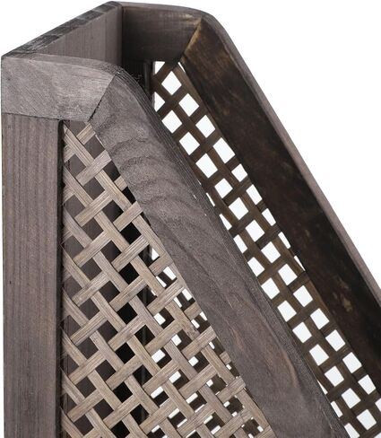 JJSQ حامل Magezine خشبي منظم مجلد الملفات مع ديكور الخيزران ديكور سطح المكتب كتاب Magezine حامل رف للمنزل والمكتب الطبيعي in Kuwait