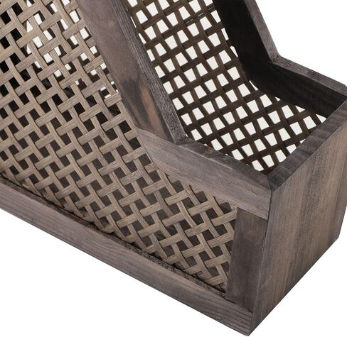 JJSQ حامل Magezine خشبي منظم مجلد الملفات مع ديكور الخيزران ديكور سطح المكتب كتاب Magezine حامل رف للمنزل والمكتب الطبيعي in Kuwait