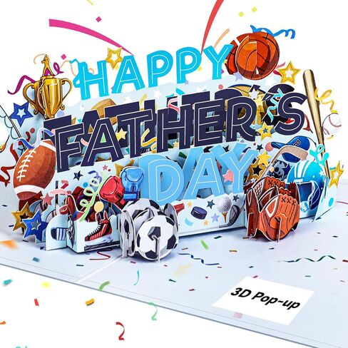 بطاقة عيد الأب من Pyoimmne، بطاقات عيد الأب السعيدة ثلاثية الأبعاد من زوجة الابن والابن، هدايا بطاقات تهنئة مضحكة لعيد الأب للأب والزوج والجد والابن للرجال in Saudi Arabia