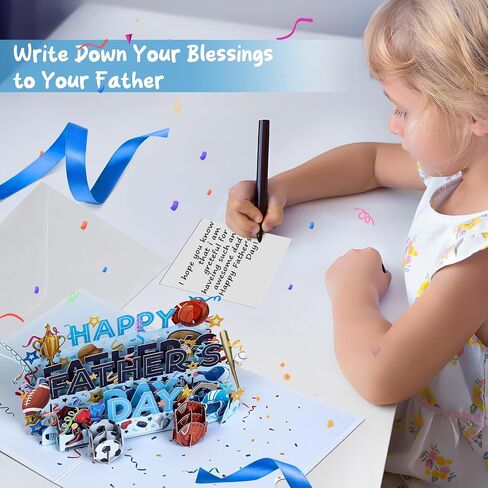 بطاقة عيد الأب من Pyoimmne، بطاقات عيد الأب السعيدة ثلاثية الأبعاد من زوجة الابن والابن، هدايا بطاقات تهنئة مضحكة لعيد الأب للأب والزوج والجد والابن للرجال in Saudi Arabia