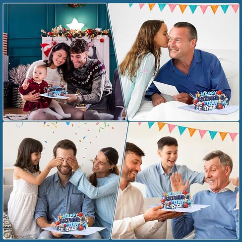 بطاقة عيد الأب من Pyoimmne، بطاقات عيد الأب السعيدة ثلاثية الأبعاد من زوجة الابن والابن، هدايا بطاقات تهنئة مضحكة لعيد الأب للأب والزوج والجد والابن للرجال in Saudi Arabia