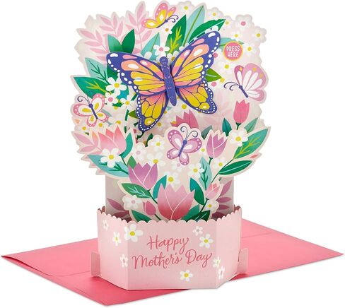 Hallmark Paper Wonder Mothers Day Pop Up Card with Sound and Motion (Butterfly Garden) in Saudi Arabia