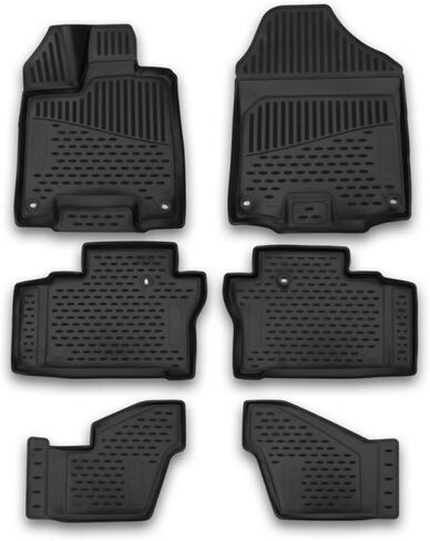 Fits 2016-2022 Honda Pilot Floor Mats Front & 2nd and 3rd Row Seat Liner Set 3D Custom Fit All-Weather Full Set Liners, Black (All Models) in Saudi Arabia