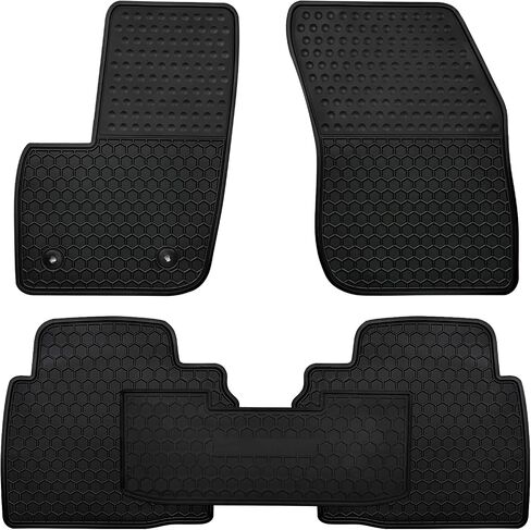 سجادات أرضية السيارة من Ucarsol مناسبة تمامًا لسيارة Ford Fusion 2013 2014 2015 2016/2013-2016 Lincoln MKZ، مطاط عديم الرائحة وقابل للغسل ومضاد للانزلاق وبطانة أرضية للسيارة في جميع الأحوال الجوية باللون الأسود in Saudi Arabia