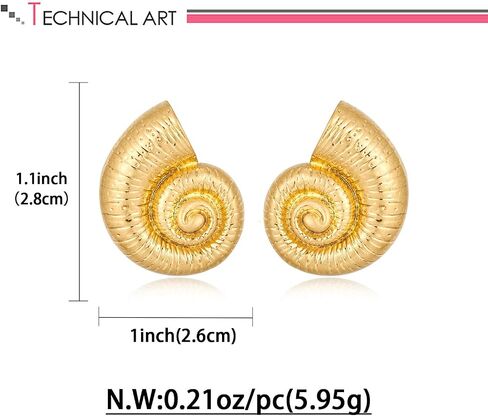LILIE&WHITE Conch Sell Earrings Gold Stud Earrings For Women Love Knot Stud Earrings Angel Wings Stud Earrings in Kuwait
