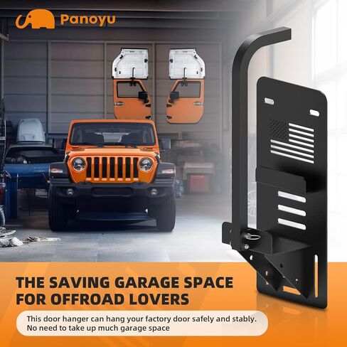 Panoyu Wrangler باب شماعات الباب والشماعات العلوية رف تخزين صلب لـ 1987-2024 Wrangler YJ TJ JK JL و2021 Gladiator JT، نمط العلم الأمريكي، عبوتان in Kuwait