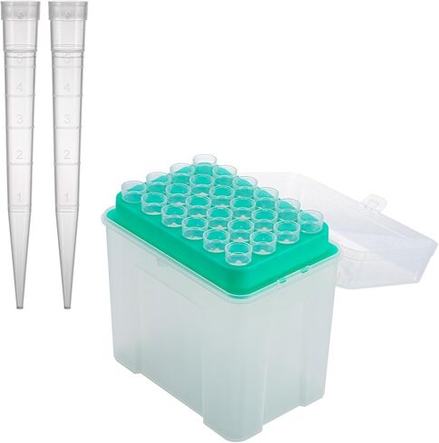 أطراف ماصة eLabPal 5 مل، أطراف ماصة دقيقة عالمية معقمة، خالية من DNase/RNase، غير بيروجينية، احتفاظ منخفض، أطراف ماصة قابلة للتعقيم 5000 ميكرولتر مع صندوق مناسب لإبندورف (24 نصيحة/رف، 1 رف) in Kuwait